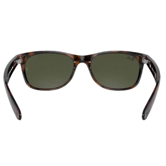 Ray-Ban • New Wayfarer Classic Polarized Sunglasses • Tortoise/G-15 • With Case
